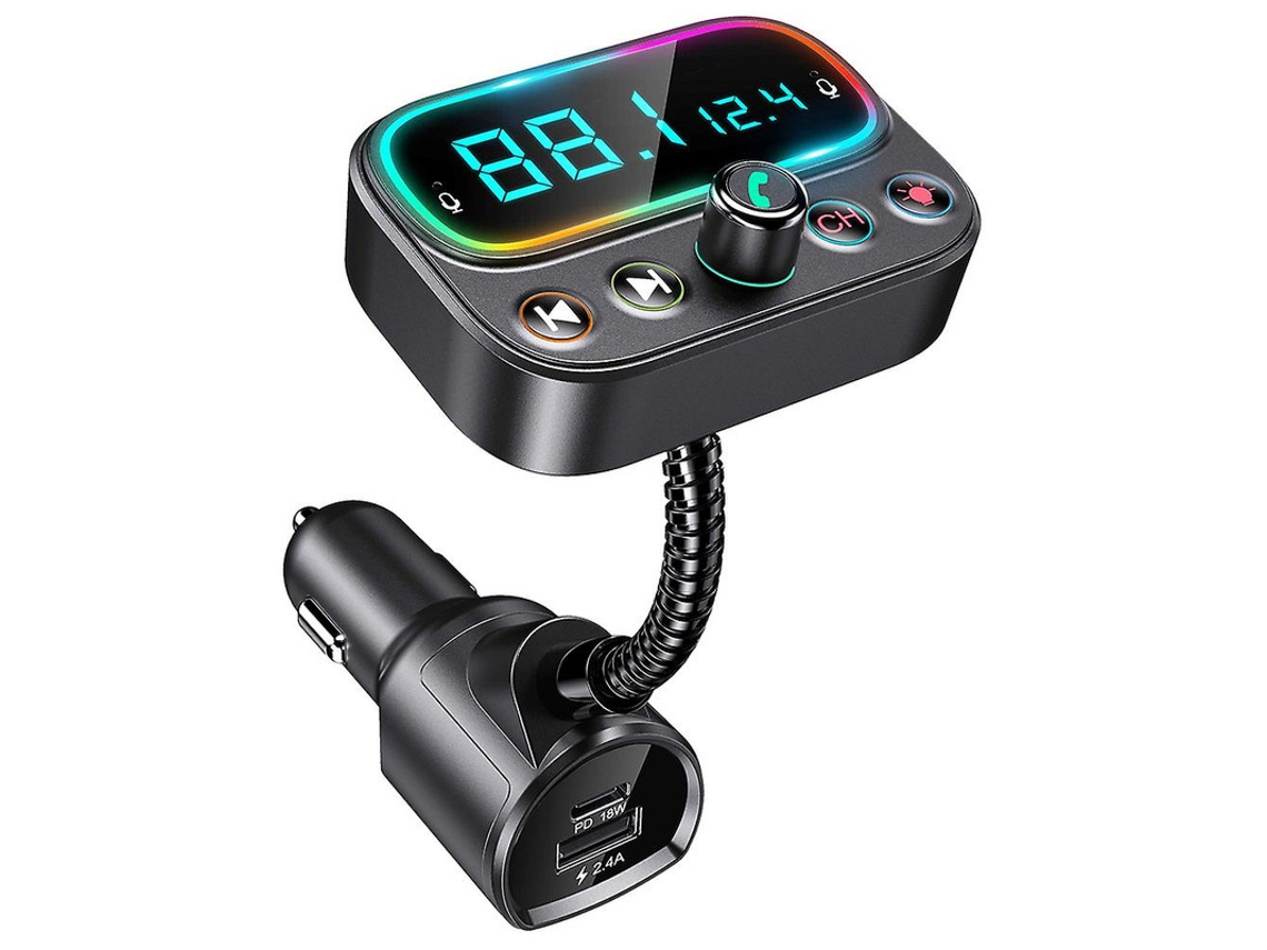Reproductor MP3 Bluetooth para coche Yizhood T67 con carga manos libres, color negro