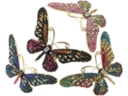 Conjunto de 4 broches femininos: Broche decorativo para lapela e broche para blusas/suéteres