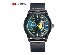 Reloj De Vestir Para Hombre Con Correa De Cuero, Calendario Y Movimiento Japonés.