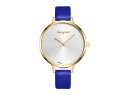 Reloj De Pulsera Analógico De Cuarzo Para Mujer Con Correa Sencilla Clásica De Pu Azul.