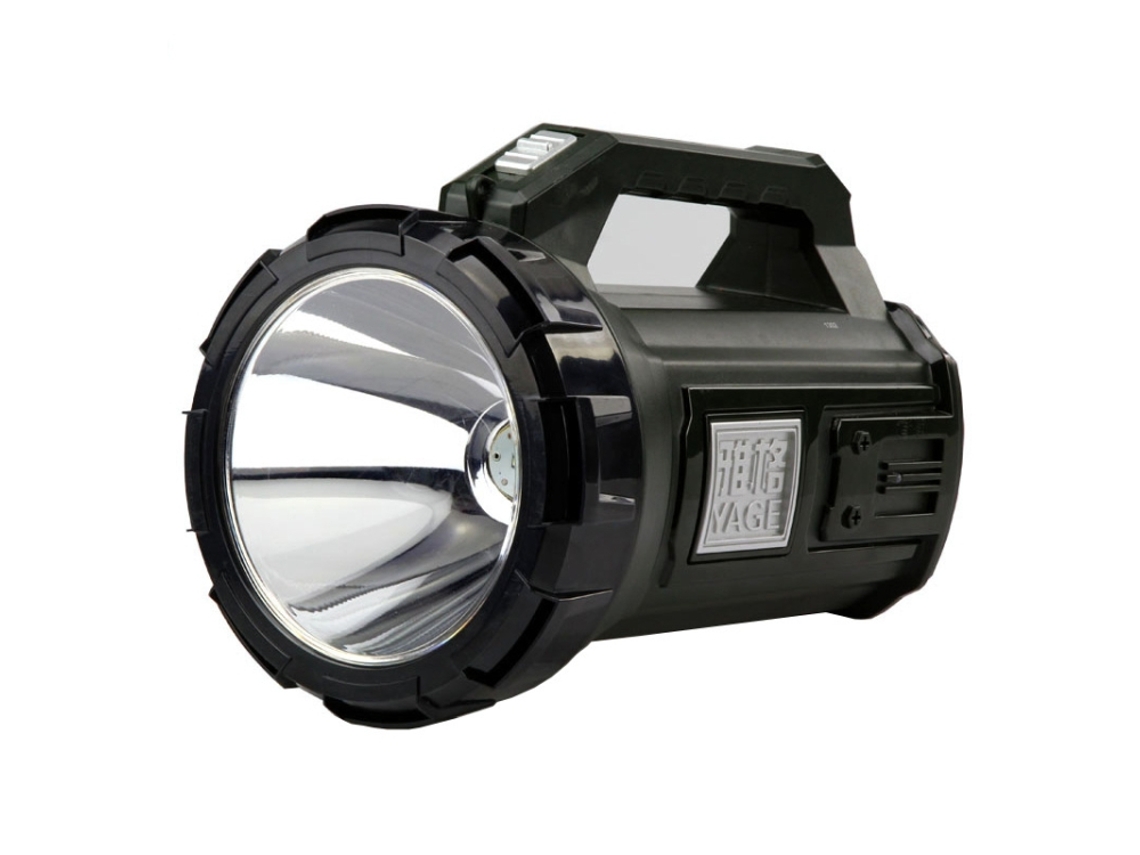 Reflector LED de 10 W de alta intensidad y largo alcance para iluminación exterior, recargable. Mdug (verde)