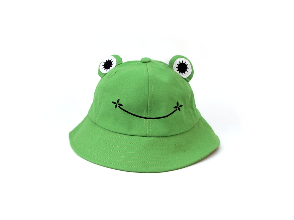 Sombrero Tipo Cubo Con Estampado De Animales, Verde, De Algodón, Cómodo, Con Protección Solar, Para La Playa, Ideal Para Aventureros Adultos.