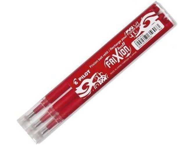 Pack de 3 Recambios Para Bolígrafos PILOT Borrable Frixion B Rojo