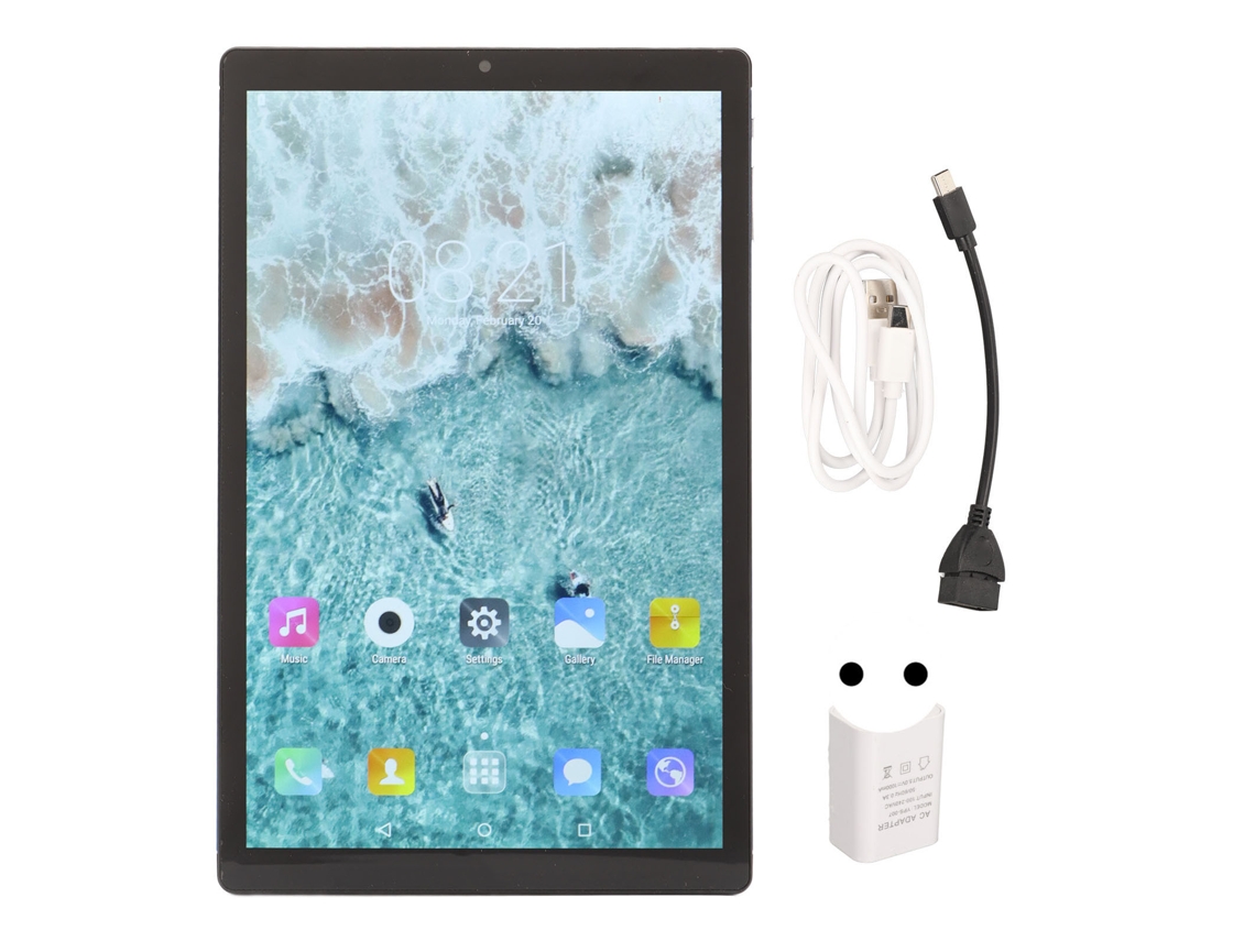 Tableta Android 12 de 10.1 pulgadas, 4 GB de RAM, 64 GB de ROM, color verde, doble entrada y luz dorada
