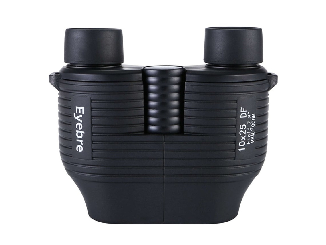 Telescopio portátil 10x25, binoculares HD de alta potencia, tamaño compacto, para poca luz, para conciertos, Yizhood (negro)