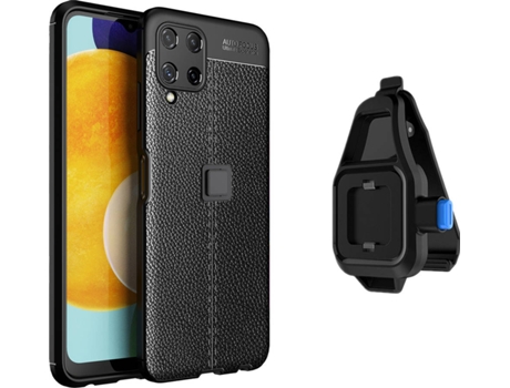Funda Samsung A22 5G Rugged Leather con Soporte de Cintura Negro