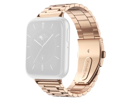 Correa de metal tres cuentas con cierre para Oppo Watch 3 - oro rosa