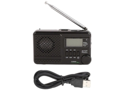 Rádio Todas As Bandas Cartão De Memória Plug In Receptor De Rádio Preto Receptor De Rádio Mp3 Player