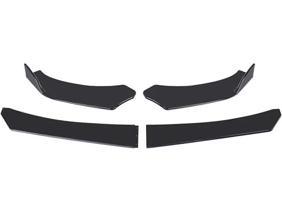 Kit de difusor de labios trasero ajustable para coche, color negro brillante