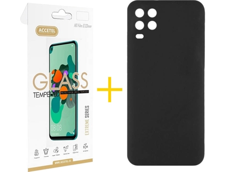 Kit Funda + Protector de Pantalla Xiaomi Mi 10 Lite ACCETEL Liso 1 Negro