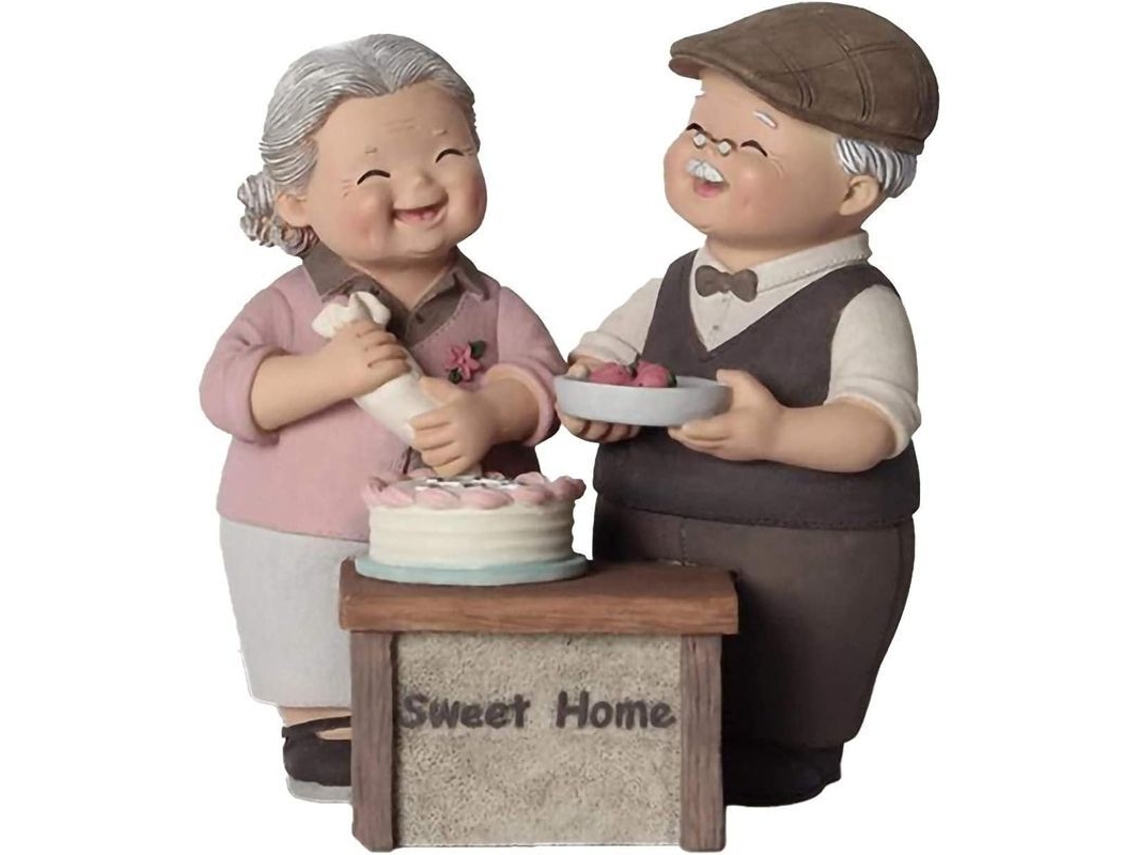 Figura De Resina De Pareja De Ancianos, Regalo De Cumpleaños O Boda Para Abuelos, Padres, Jardín.