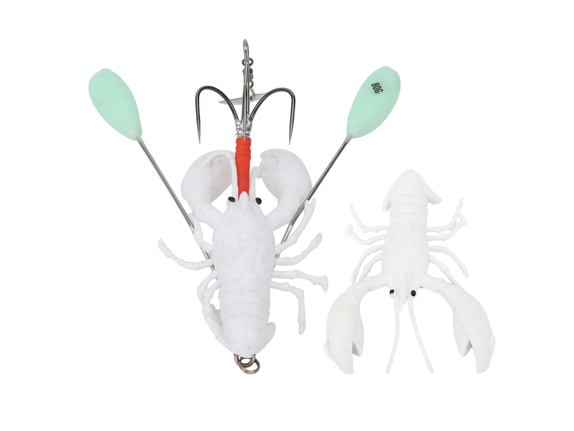 Señuelo Artificial De Cangrejo Pvc Lifelike 80g Blanco Para Pesca En Altamar Accesorio De Pesca