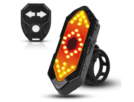 Luz trasera de bicicleta deportiva para casco de ciclismo, mochila, advertencia de seguridad, opciones de modos de luz 5/6, fácil de instalar (negr...