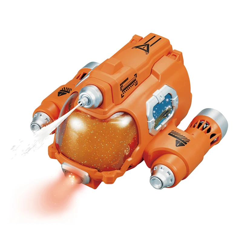 Barco de Brinquedo Elétrico com Duas Hélices e Controle Remoto, Submarino Interativo para Batalhas Multiplayer com Jato D'água. MDUG (laranja)