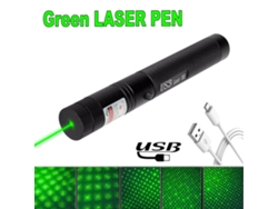 CHRUI Puntero Láser Recargable Usb, Con Tapa De Estrella De Enfoque Ajustable, Color Verde