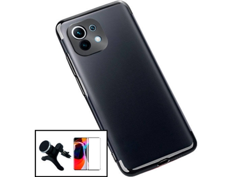 Kit Carcasa y Soporte Magnético Auto Reforzado Xiaomi Mi 11 PHONECARE SlimArmor Negro
