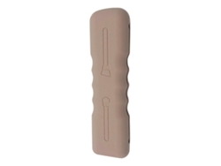 Estuche de silicona suave y sedoso para brochas de maquillaje, organizador portátil para brochas de maquillaje facial, marrón claro. Rosewell
