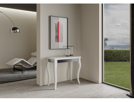 Consolas Olanda Librox Extensible hasta 90 cm ITAMOBY (90 x 45 x 80 cm - Paneles de Melamina - Fresno Blanco)