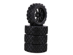 4 Neumáticos Para Carretera Para Coches Rc A Escala 1/10 Con Dibujo De Estrella Para Hsp Redcat Traxxas Tamiya Hpi Buggy