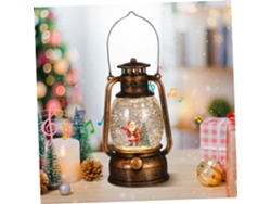 Bola De Nieve Navideña Luminosa Con Papá Noel Y Árbol, Función Musical, Decoración De Mesa Para Fiestas.