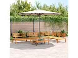 Juego de 5 muebles de palets para jardín de madera maciza de acacia, DKD Home Decor