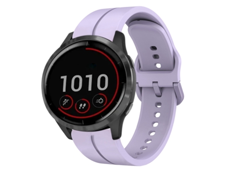 Correa de reloj inteligente de silicona con bucle de 22 mm para Garmin Vivoactive4 (púrpura)