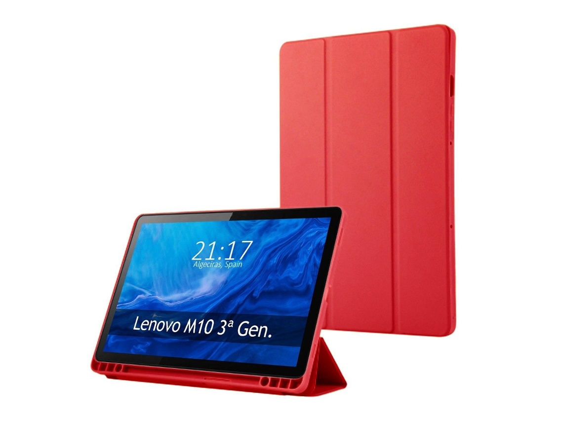 Funda TUMUNDOSMARTPHONE con tapa Smart para Lenovo Tab M10 (3rd Gen) 10.1 color Roja