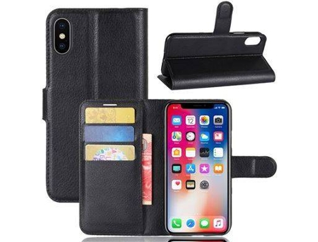 Carcasa iPhone XS Max Multi4you Libro Cartera Wallet Negro