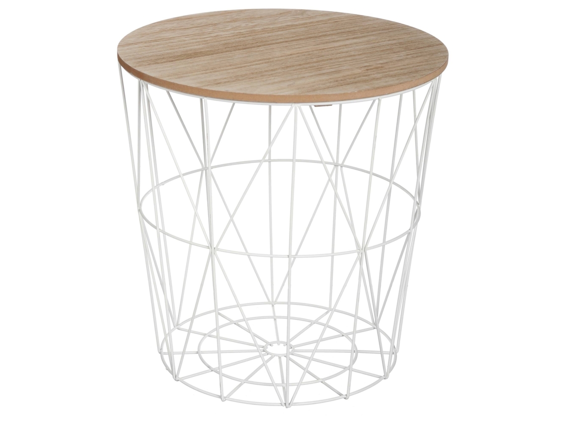 Mesa auxiliar de metal blanco 'kumi' Ø40x41cm WELLHOME