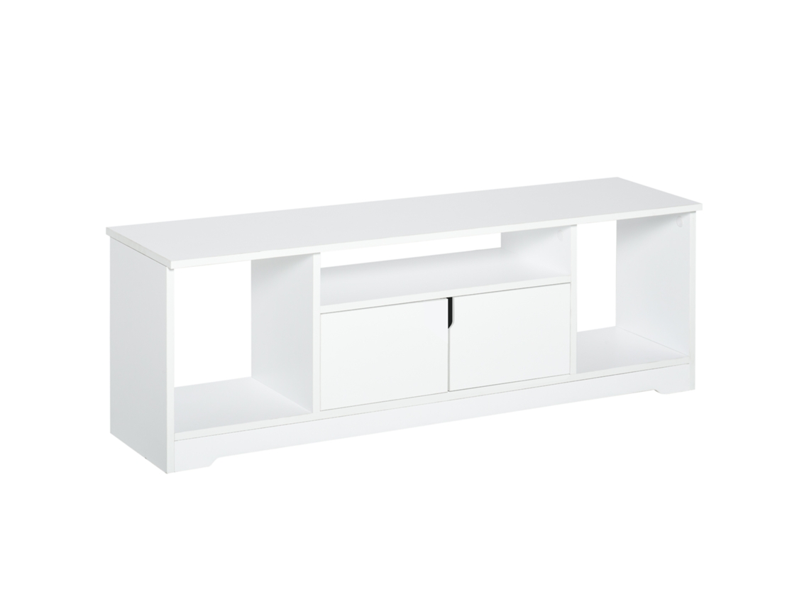 Suporte Tv 42 Pol Armário Portas 3 Nichos 120x30x41 Branco