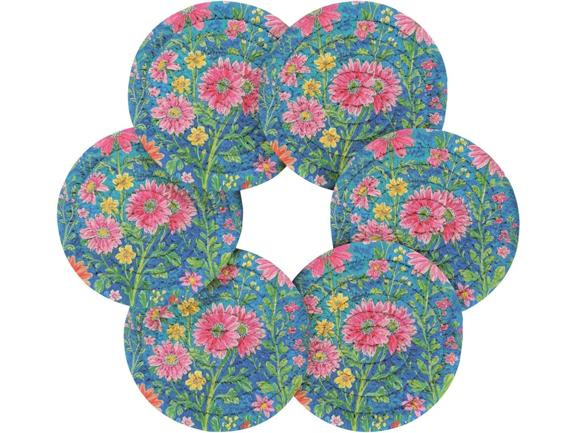 Porta-copos, De Silicone Ou Cerâmica, 10 Cm De Diâmetro E 0,6 Cm, Redondos
