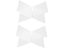 Juego de 2 atriles de lectura compactos y multifuncionales de acrílico transparente para bibliotecas. SFUSHOS