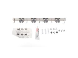Soporte De Pared Para Escobas Y Fregonas Con 5 Ganchos Y 4 Pinzas De Acero Inoxidable.
