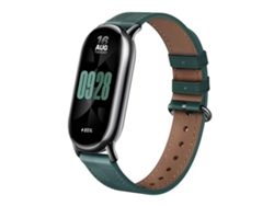 Correa para Xiaomi Smart Band 10/9/8 - Piel - Textura a cuadros - Hebilla de acero plateado