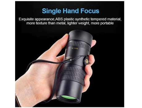 Monoculares con zoom súper teleobjetivo: monoculares de visión nocturna 4K 10-300X40 mm impermeables y antivaho, equipados con soporte para teléfon...