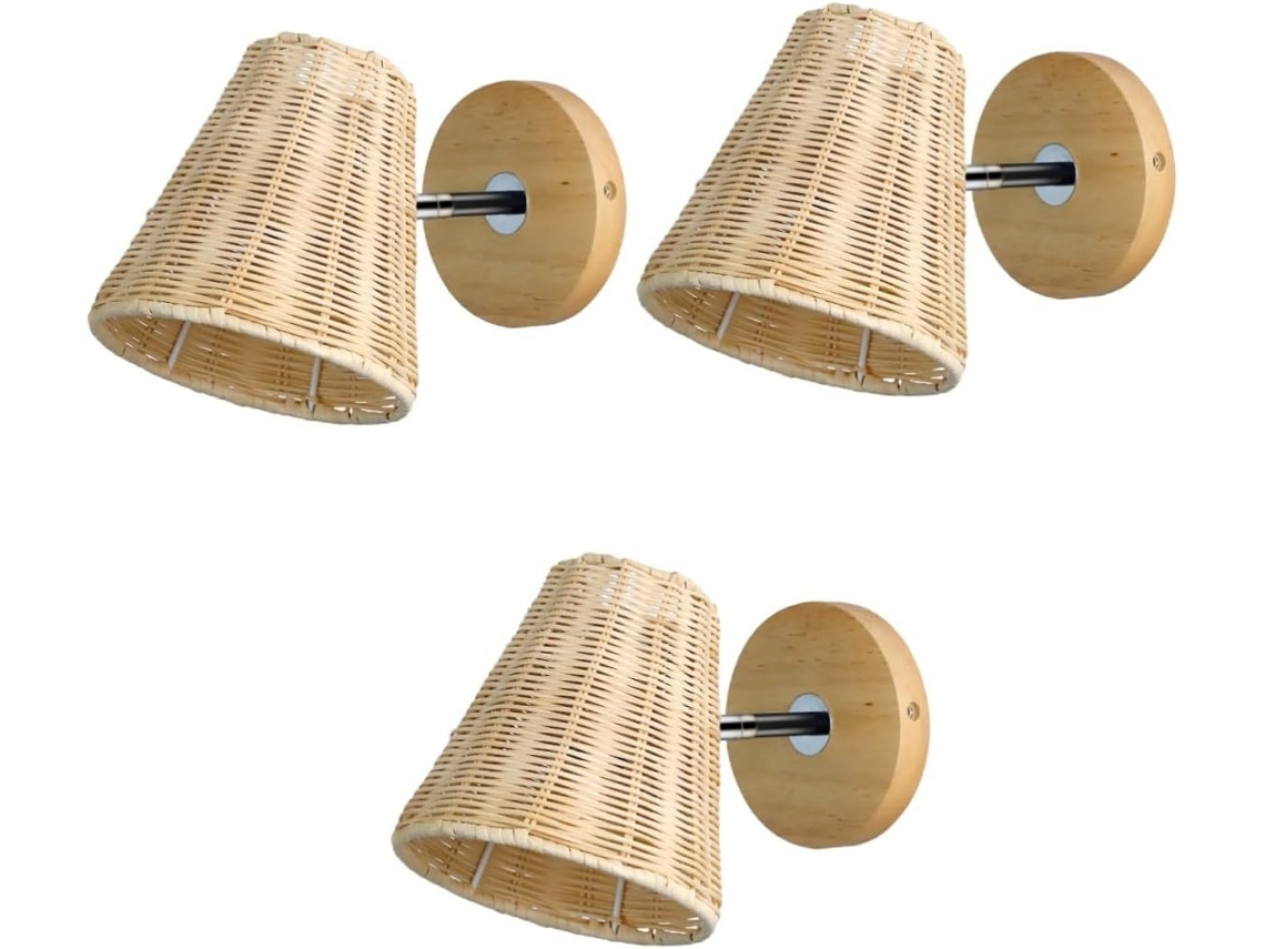 Juego de 3 lámparas de pared modernas para dormitorio SFUSHOS