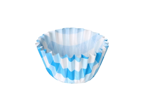 Moldes para Magdalenas Algon Rayas Azul Desechables 5 x 3,2 cm 30 unidades