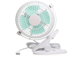 Mini ventilador de mesa de 4 pulgadas con rotación de 360°, color blanco Yizhood