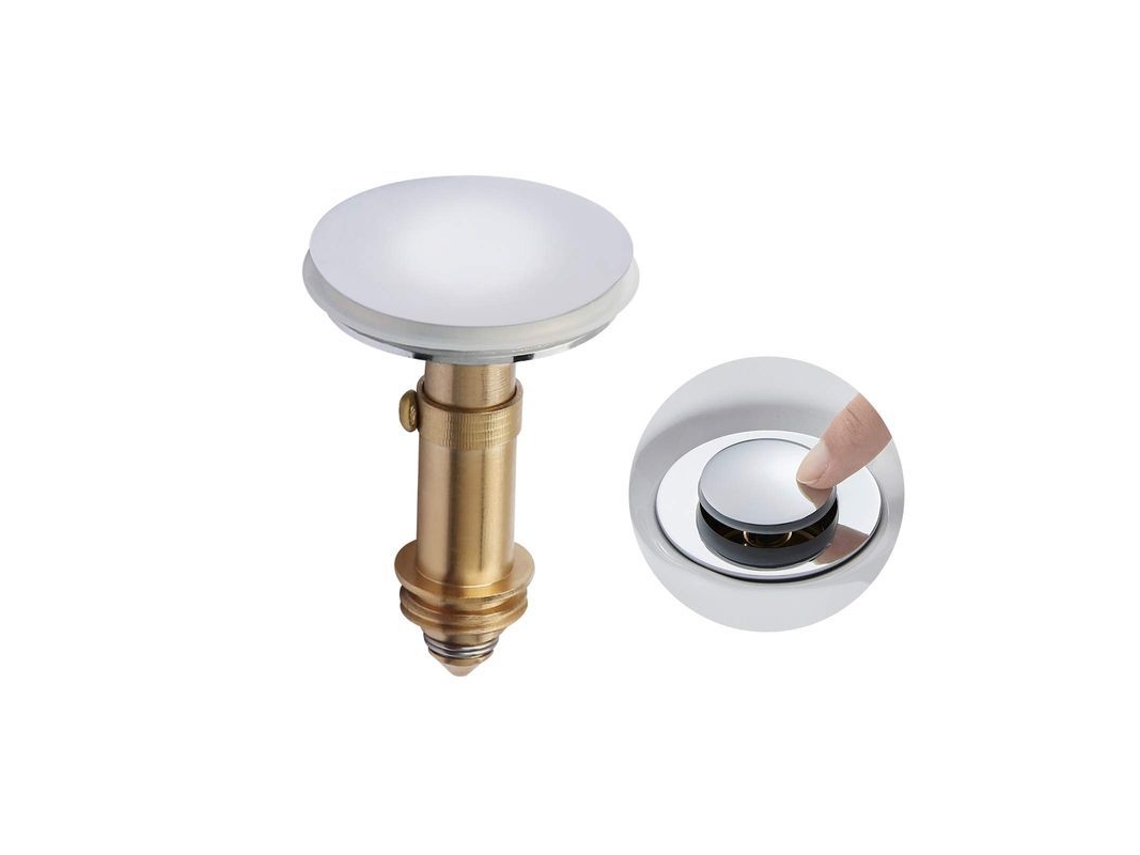 Tapón De Desagüe Automático Para Fregadero De Cocina/baño, Acero Macizo Cromado Bronce, 38 Mm