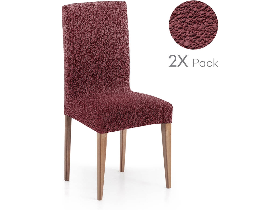 Pack de 2 Fundas Elásticas para Silla MILICA Spongy Rojo (40x70 cm)