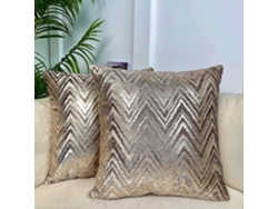 Rebe-2 Fundas De Almohada Estilo Moderno Protector De Almohada Decoración Hogar Talla 45x45 Cm Café