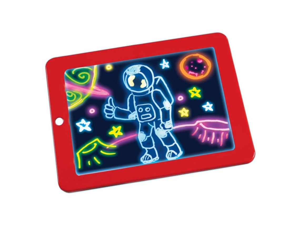 Dan26-tableta De Escritura Led Iluminada 3d Para Niños En Edad Preescolar Tablero De Dibujo Educativo Borrable Y Reutilizable
