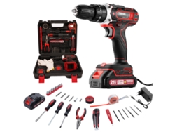 Taladro Atornillador Inalámbrico 21 V Compatible Con Baterías Makita 2 X 2,0 Ah, 45 Nm, 25+1 Ajustes De Par, 2 Velocidades, 46 Accesorios Y Maletín