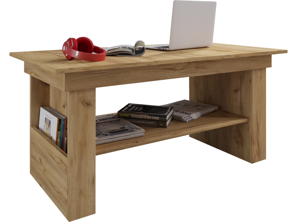 Mesa de centro de madera Kobila regulable en altura Vcm