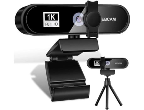 Chronus Webcam 2K con micrófono con cámara web Full HD Pc cámara web USB 2.0 Streaming cámara web cámara web reducción de ruido negro BISBISOUS