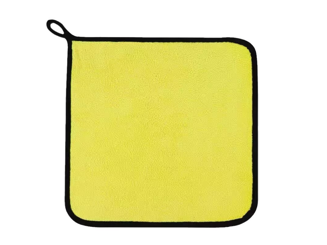 Juego De 6 Paños De Microfibra, 30x40 Cm, Color Amarillo Grisáceo.