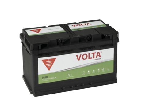 Batería de Coche VOLTA BATERIAS Start Stop AGM 80Ah 800A SG800D