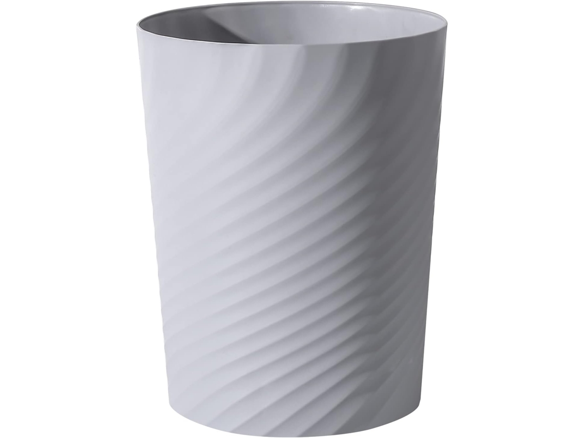 Bote de basura compacto para baño, sin tornillos, diseño robusto, de plástico duradero para espacios pequeños, paquete de 3, 1.8 galones
