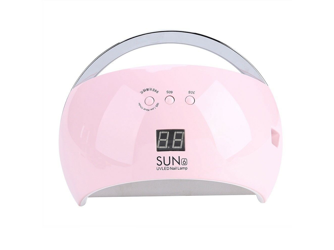 Lámpara De Uñas Uvled De 48 W Con Sensor Automático Y Temporizador De 30 S/60 S/99 S Para Curado De Gel - Rosa