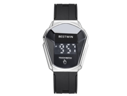 Reloj Táctil Para Hombre (cinta Blanca Y Negra)